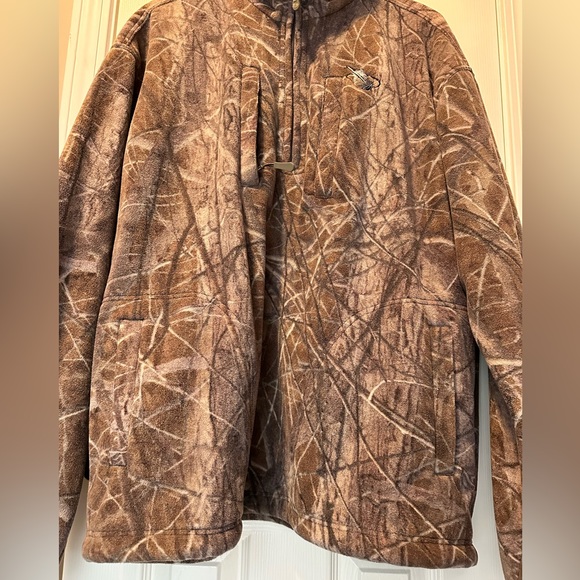 Mack’s Prairie Wings MPW Duck Hunting Camo Fleece Pullover NWT XL Tall - Picture 7 of 15